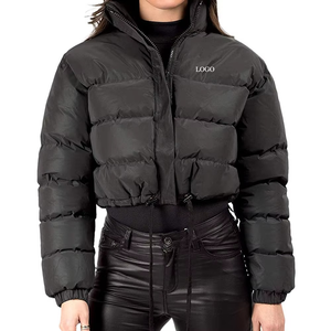 Veste bouffante en gros de haute qualité pour femmes veste en jean veste à bulles d'hiver fermeture éclair complète vêtements de jogging à la mode - Product Image 5
