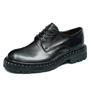 รองเท้าหนังแท้สำหรับธุรกิจ พื้นรองเท้าทนทานต่อการสึกหรอ พร้อมพื้นรองเท้าด้านในระบายอากาศได้ดี รองเท้าทางการสำหรับผู้ชาย รองเท้าทำงาน - Product Image 1