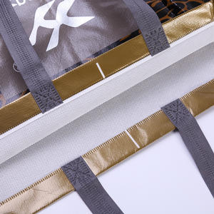 Bolsas de compras promocionales personalizadas de alta calidad, impermeables, con acabado mate sólido, no tejidas, tamaño mediano A3, serigrafía impresa - Product Image 3