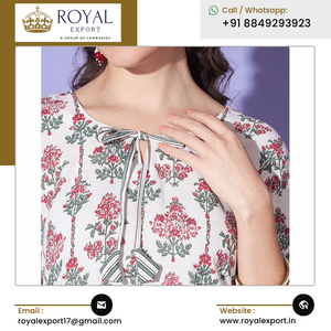 2023 última llegada mejor calidad Ropa Étnica hermoso algodón estampado Kurti pantalón conjunto para compradores a granel - Product Image 6