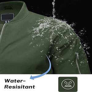 2025 nouveau imperméable Vintage col montant avant Logo Streetwear Bomber OEM haute qualité fermeture éclair veste pour hommes - Product Image 3