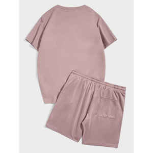 Camisetas de dos piezas para hombre y conjuntos cortos de chándal informal deportivo de verano de manga corta de primera calidad ropa de playa informal de dos piezas - Product Image 1