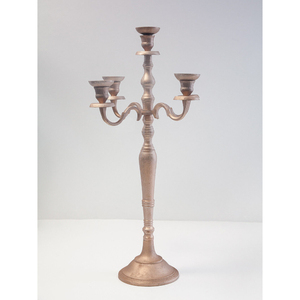 Support et support de candélabre durable en métal de couleur or pour la décoration centre de table vaisselle de mariage fantaisie à bas prix - Product Image 1