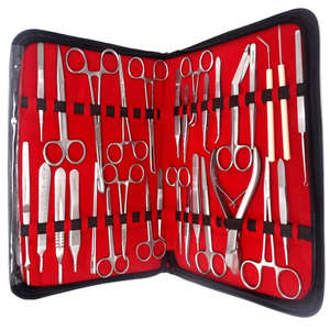 Surgiright-Kit de entrenamiento para estudiantes de medicina, instrumentos quirúrgicos reutilizables y almohadilla de silicona de simulación de piel para práctica de sutura - Product Image 2