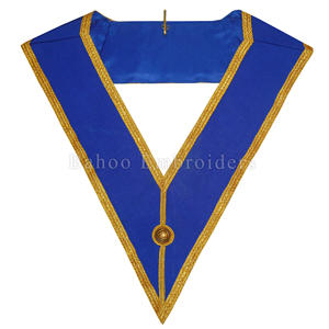COLLAR DESNUDO PROVINCIAL DE ARTESANÍA MASÓNICA-TRENZADO DORADO EN AMBOS BORDES Y BOLA DORADA EN FRONTAGE - Product Image 1
