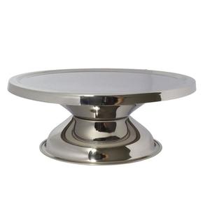 Support à gâteau en métal pour mariage Plateau Argent poli Luxe Plateau tournant pour dessert Socle pour gâteau et fruits Outils et accessoires de décoration - Product Image 6