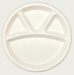 Durable 12 pulgadas 4CP Placa de compartimento redondo 302mm de diámetro con 25,5mm de profundidad Ideal para servir comidas aperitivos Catering uso de cocina - Product Image 5