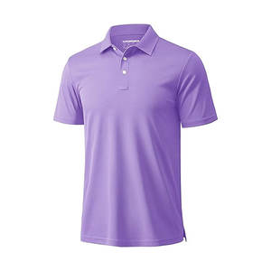 Chemise à manches courtes pour homme en coton 100% tricoté anti-rides, mode estivale, golf - Product Image 1