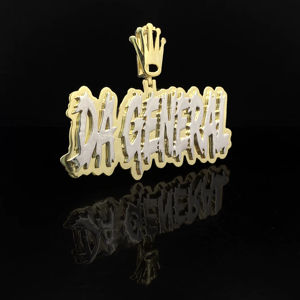 Bijoux de rap personnalisés, pendentif en acier inoxydable serti de diamants pour unisexe - Product Image 1