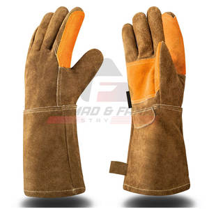 Men's Cowhide Leather Work Safety <b>Gloves</b> for Outdoor Construction & Welding Winter Acrylic <b>Gloves</b> & <b>Mittens</b> at Factory Price - Product Image 1