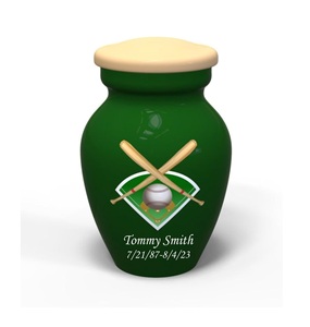 โกศเพลิงศพของคนรักเบสบอล โกศเบสบอลขนาดผู้ใหญ่ พิธีศพแบบส่วนบุคคลพร้อมถุงกํามะหยี่ (Keepsake ส่วนบุคคล) - Product Image 4