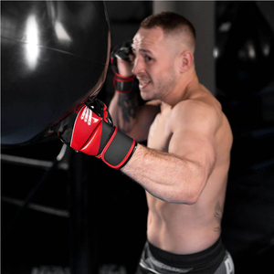 Nouveaux gants de boxe professionnels de haute qualité en cuir Pu OEM Style personnalisé adulte unisexe enfants MMA gants de boxe - Product Image 5