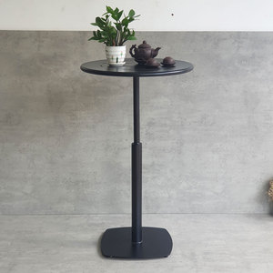 Table haute pliable 61,5 cm avec plateau rainuré et base ronde en fer de 60 mm pour bars à domicile et centres commerciaux – Table à cocktails - Product Image 2