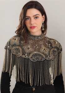 ชุดเทศกาลคลับสำหรับผู้ใหญ่ผ้าโพลีเอสเตอร์ปักเลื่อมเลื่อมลายเป็นเส้นสำหรับงานเลี้ยงในงานเทศกาลสง่างามสวยงาม - Product Image 6