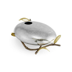 Jarrón Artístico Moderno para Bodas, Dormitorios, Jarrón Decorativo para Flores con Base de Hojas Doradas, Centro de Mesa Moderno para Eventos de Hotel - Product Image 5