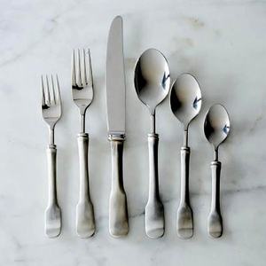 Meilleur design Ensemble de couverts en acier inoxydable poli et doré avec manche en céramique bleue unique Ensemble de couverts avec assiette - Product Image 3