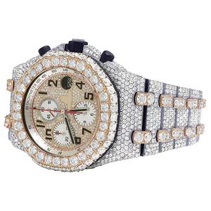 Reloj de Lujo para Hombre, Deportivo, con Movimiento de Cuarzo, Esqueleto con Incrustaciones de Moissanita, Esfera de Cristal - Product Image 2