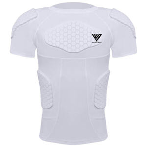 Custom Made Football Sports Protection Wear <b>Padded</b> Rash Guards Wholesale Cheap Price High Performance MMA Rash Guard - Product Image 1