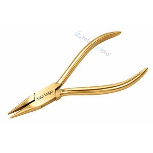 Gold Titanium Coated Chain Nose Jewelry Pliers Professional <b>Wire</b> <b>Craft</b> Tool - Product Image 1