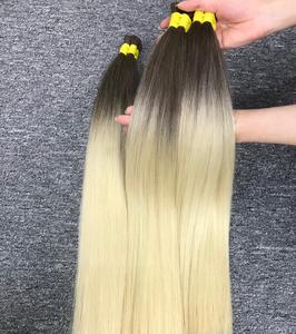Extensiones de cabello humano liso natural Rubio mezclado, 100g, trama doble, la mejor calidad, venta al por mayor, los mejores vendedores - Product Image 6