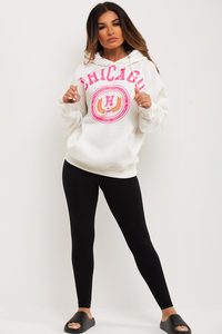 100% algodón personalizado marfil mujer longitud completa Zip Hoodie antiarrugas transpirable gimnasio entrenamiento cuello con capucha - Product Image 6