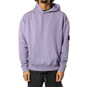 Haute qualité personnalisé surdimensionné à manches longues pull acide lavage à capuche hommes lavé noir Vintage délavé détresse sweats à capuche - Product Image 1