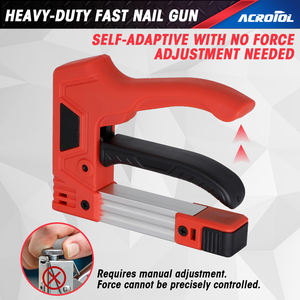 Pistolet à clous manuel industriel robuste, corps en aluminium, 142 mm (6 po), 3-en-1, <span class=keywords><strong>agrafeuse</strong></span> manuelle professionnelle <span class=keywords><strong>pour</strong></span> le rembourrage et le travail du bois - Product Image 6