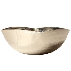 Travail martelé nouveau Style vaisselle de Table cuisine bol de service de nourriture forme et taille personnalisées bol de mélange de nourriture métallique pour la vente chaude - Product Image 1