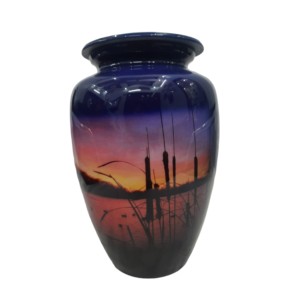 Urnas de cremación de aluminio, accesorios funerarios de cremación, de diseño clásico, indio - Product Image 4