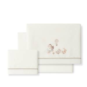 Set di 3 Pezzi per Culla con Motivo Giraffa, 100% Cotone, Tecnica di Tessitura, Modello Jirafa - Product Image 1