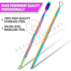 Meilleur fournisseur OEM Instruments de beauté personnalisables Pousse-cuticules d'ongles de salon durable avec impression de logo - Product Image 6