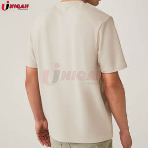 T-shirts personnalisables pour hommes 100% coton de haute qualité Style léger formel solide col roulé à manches courtes respirant personnalisé - Product Image 4