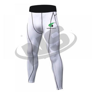 Pantalones Deportivos de Compresión Premium para Hombre, Corte Ajustado, Color Liso, Mallas de Gimnasio, Capa Base, Leggings de Entrenamiento, Hechos en Pakistán - Product Image 1