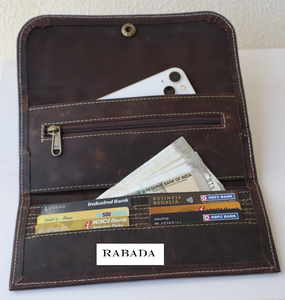 Pochette en cuir véritable pour femmes Portefeuille à fermeture éclair longue sac à main fait main nouveaux designs cadeau pour femmes sac à main - Product Image 1