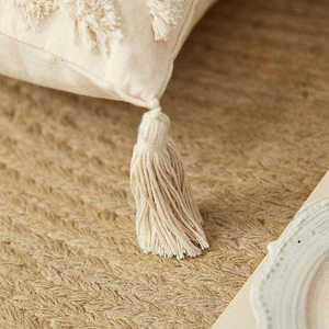 MORE Cojines decorativos de algodón con mechones bohemios con borlas para uso doméstico en el dormitorio, la sala de estar o el sofá del hotel - Product Image 4