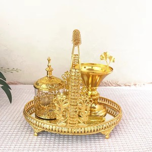 Juego de soporte de incienso modernizado Quemador Bakhoor de acero de alta calidad Quemador Bakhoor de metal Premium para regalos Acentos árabes - Product Image 1