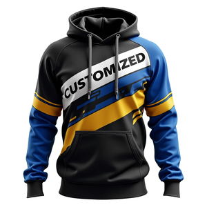 เสื้อฮู้ดผู้ชายแบบสวมหัว สั่งทำได้ ทรงโอเวอร์ไซส์ พิมพ์ลายแบบซับลิเมชั่น สตรีทแวร์ ทนทาน สวมใส่สบาย ผลิตจากโพลีเอสเตอร์และผ้าฝ้ายผสม - Product Image 1