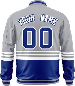 Veste Letterman pour l'école avec fermeture à glissière complète OEM Varsity Style Couleurs et logos personnalisés - Product Image 1