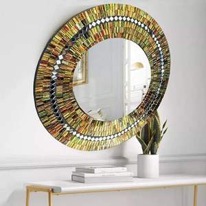 Classic Mosaic Wall <b>Mirror</b> Frame For Traditional Home Decoration Handcrafted Mosaic Wall <b>Mirror</b> Frame For Living Room Wall <b>Decor</b> - Product Image 2
