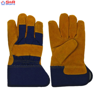 Guantes de conductor de cuero de grano de piel de cabra de vaca de alta calidad Guantes de trabajo de cuero para hombres Guantes de uso general
