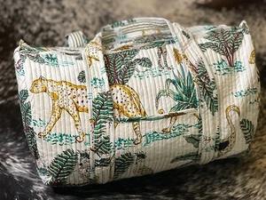 Bolso de lona acolchado de algodón de bosque de tigre blanco indio Bolsos de mujer Bolsos de viaje - Product Image 2