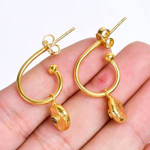 Pendientes de Botón de Lujo con Diamantes Naturales Redondos de Corte Brillante, Plata 925 Hecha a Mano, Chapados en Oro de 18K, Joyería de Moda - Product Image 3