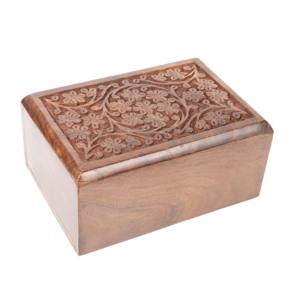 Caja de urnas de madera de gran tamaño para uso de cremación, urnas funerarias de madera de Mango hechas en India, los más vendidos - Product Image 2