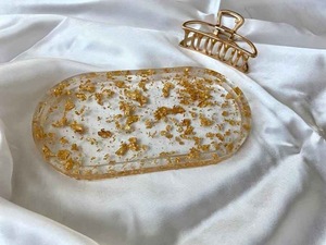 Plateau décoratif en résine de plusieurs couleurs, organisateur de cosmétiques, décoration d'intérieur, plateau ovale en résine, plateau de coiffeuse, haute qualité - Product Image 4