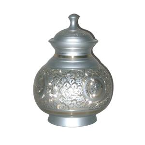 Style américain traditionnel argent gravé métal animal de compagnie crémation urne funéraire mémorial souvenir pour le service des cendres - Product Image 2