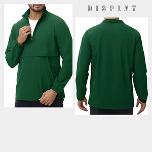 Mens custom windbreaker <b>jacket</b> for golf lightweight breathable waterproof fabric oem apparel with logo and private label - Product Image 4