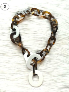 <b>Boho</b> Style Horn <b>Necklace</b> Eco Conscious Fashion Jewelry Black Horn Choker Adjustable and Lightweight by crescent crafts - Product Image 5