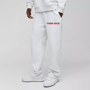 Pantalon de survêtement léger 100% coton 300 GSM personnalisé sérigraphié logo Streetwear Style jambe large lavé pantalons pour hommes - Product Image 1