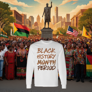 T-shirt à manches longues « Fierté de la mélanine afro-américaine » pour la Moisson des Mères et la Moisson des Pères – Vêtement promotionnel - Product Image 3