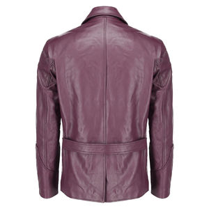 Chaqueta de motorista de cuero para motocicleta con armadura de búfalo Natural Premium para hombre de calidad superior marrón - Product Image 2